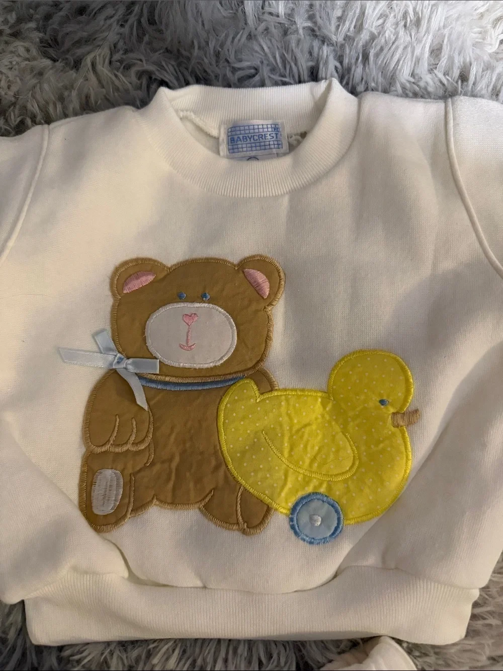 Baby sweatshirt and sweatpant outfit